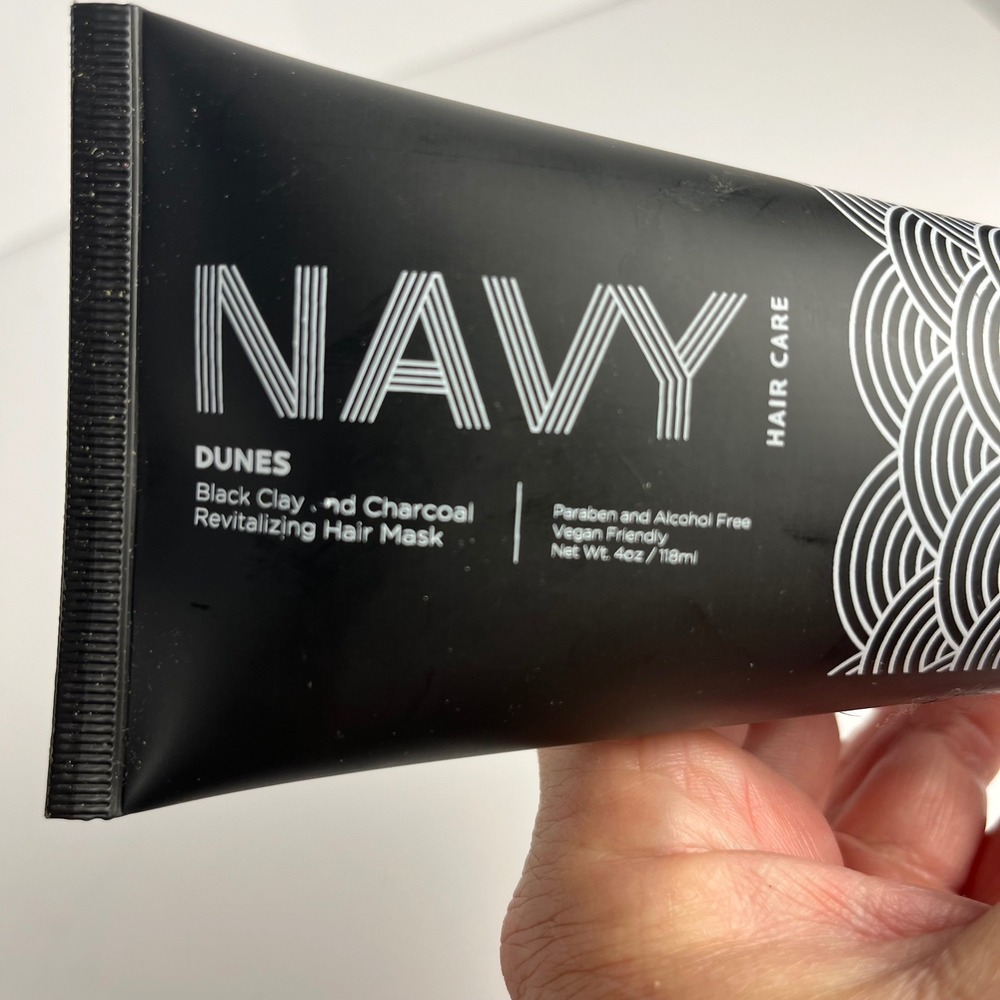 Navy Hair Care Dunes Black Clay Charcoal Revitalizing Hair Mask 4oz Vegan New